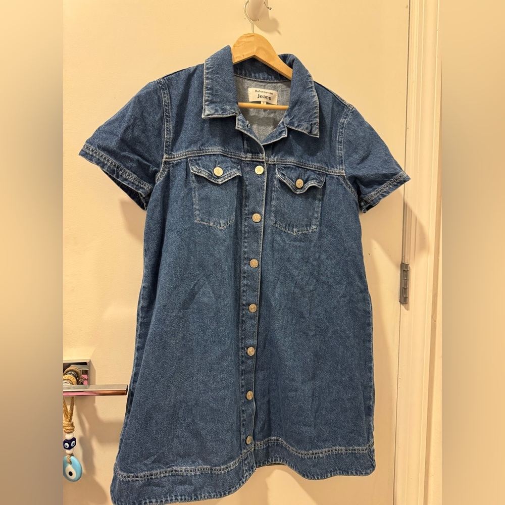 Reformation Harlee denim dress - size 6 - Picture 3 of 4